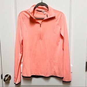 Under Armour Lightweight Quarter Zip Peach Medium